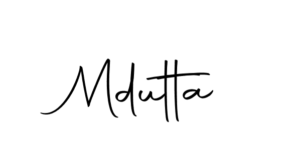 Make a beautiful signature design for name Mdutta. With this signature (Autography-DOLnW) style, you can create a handwritten signature for free. Mdutta signature style 10 images and pictures png