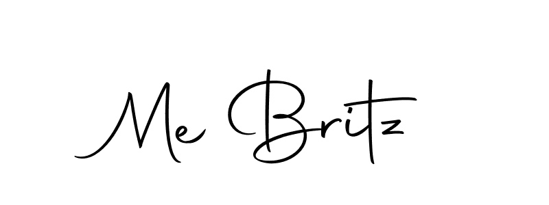 You should practise on your own different ways (Autography-DOLnW) to write your name (Me Britz) in signature. don't let someone else do it for you. Me Britz signature style 10 images and pictures png