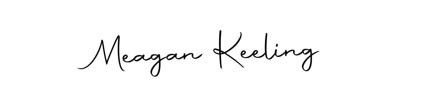 How to make Meagan Keeling name signature. Use Autography-DOLnW style for creating short signs online. This is the latest handwritten sign. Meagan Keeling signature style 10 images and pictures png