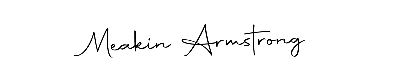 How to make Meakin Armstrong name signature. Use Autography-DOLnW style for creating short signs online. This is the latest handwritten sign. Meakin Armstrong signature style 10 images and pictures png