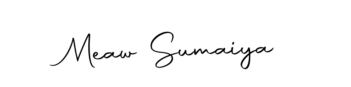 Create a beautiful signature design for name Meaw Sumaiya. With this signature (Autography-DOLnW) fonts, you can make a handwritten signature for free. Meaw Sumaiya signature style 10 images and pictures png