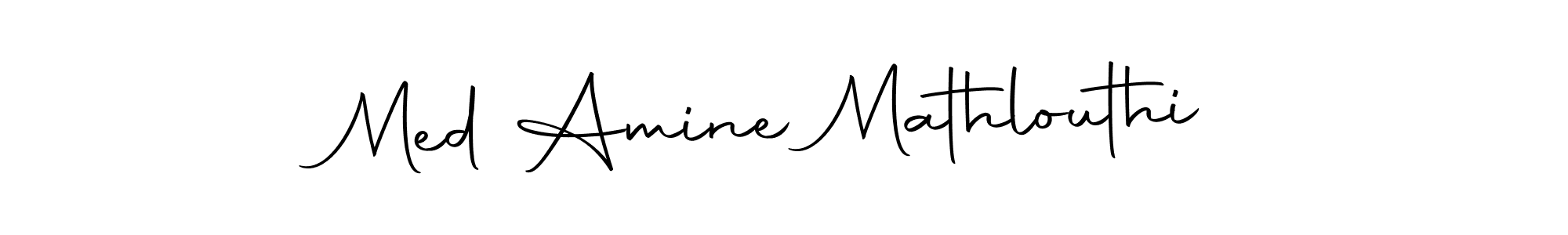 How to make Med Amine Mathlouthi name signature. Use Autography-DOLnW style for creating short signs online. This is the latest handwritten sign. Med Amine Mathlouthi signature style 10 images and pictures png