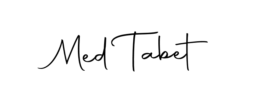Design your own signature with our free online signature maker. With this signature software, you can create a handwritten (Autography-DOLnW) signature for name Med Tabet. Med Tabet signature style 10 images and pictures png