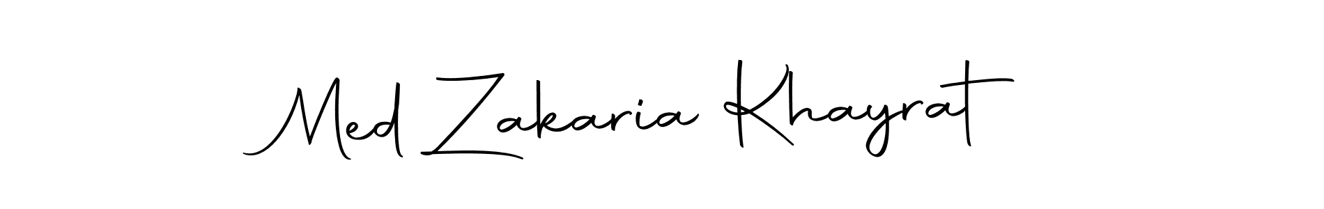 Also we have Med Zakaria Khayrat name is the best signature style. Create professional handwritten signature collection using Autography-DOLnW autograph style. Med Zakaria Khayrat signature style 10 images and pictures png