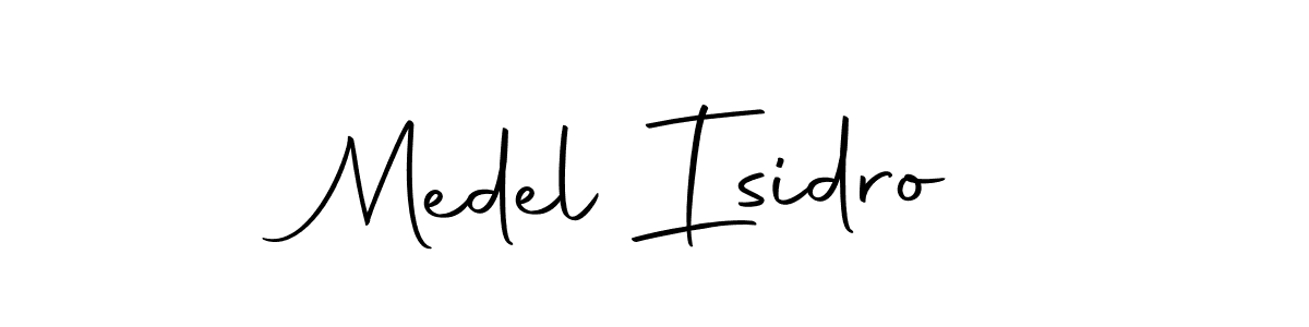 Use a signature maker to create a handwritten signature online. With this signature software, you can design (Autography-DOLnW) your own signature for name Medel Isidro. Medel Isidro signature style 10 images and pictures png