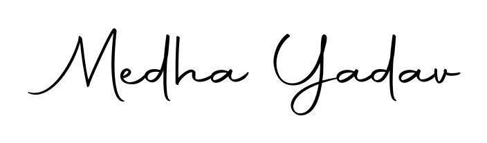 Design your own signature with our free online signature maker. With this signature software, you can create a handwritten (Autography-DOLnW) signature for name Medha Yadav. Medha Yadav signature style 10 images and pictures png