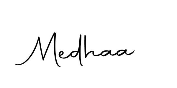 Design your own signature with our free online signature maker. With this signature software, you can create a handwritten (Autography-DOLnW) signature for name Medhaa. Medhaa signature style 10 images and pictures png