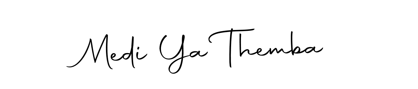 How to make Medi Ya Themba name signature. Use Autography-DOLnW style for creating short signs online. This is the latest handwritten sign. Medi Ya Themba signature style 10 images and pictures png