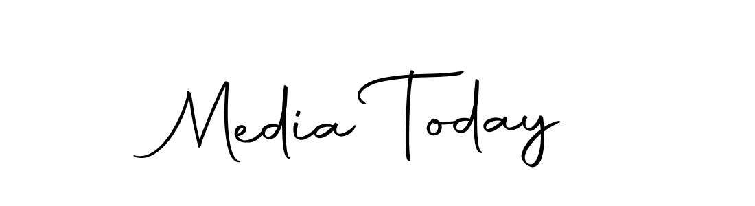 Create a beautiful signature design for name Media Today. With this signature (Autography-DOLnW) fonts, you can make a handwritten signature for free. Media Today signature style 10 images and pictures png