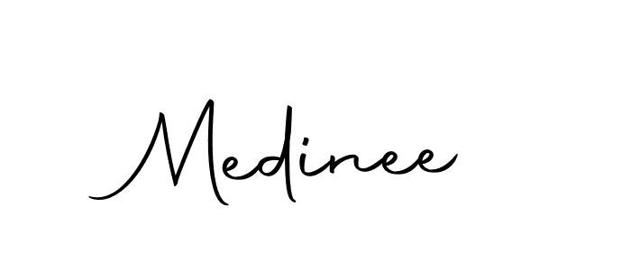 Medinee stylish signature style. Best Handwritten Sign (Autography-DOLnW) for my name. Handwritten Signature Collection Ideas for my name Medinee. Medinee signature style 10 images and pictures png