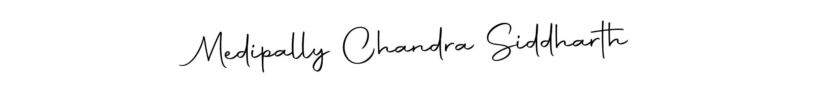 Create a beautiful signature design for name Medipally Chandra Siddharth. With this signature (Autography-DOLnW) fonts, you can make a handwritten signature for free. Medipally Chandra Siddharth signature style 10 images and pictures png