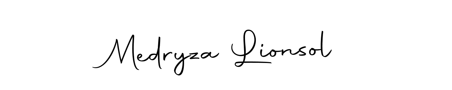 Create a beautiful signature design for name Medryza Lionsol. With this signature (Autography-DOLnW) fonts, you can make a handwritten signature for free. Medryza Lionsol signature style 10 images and pictures png