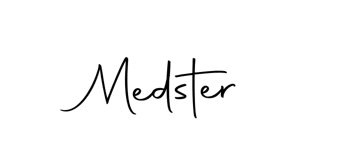 The best way (Autography-DOLnW) to make a short signature is to pick only two or three words in your name. The name Medster include a total of six letters. For converting this name. Medster signature style 10 images and pictures png