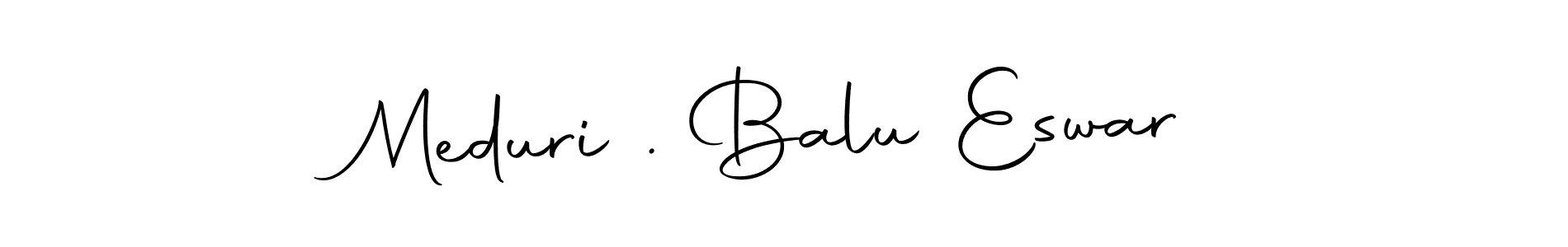 The best way (Autography-DOLnW) to make a short signature is to pick only two or three words in your name. The name Meduri . Balu Eswar include a total of six letters. For converting this name. Meduri . Balu Eswar signature style 10 images and pictures png