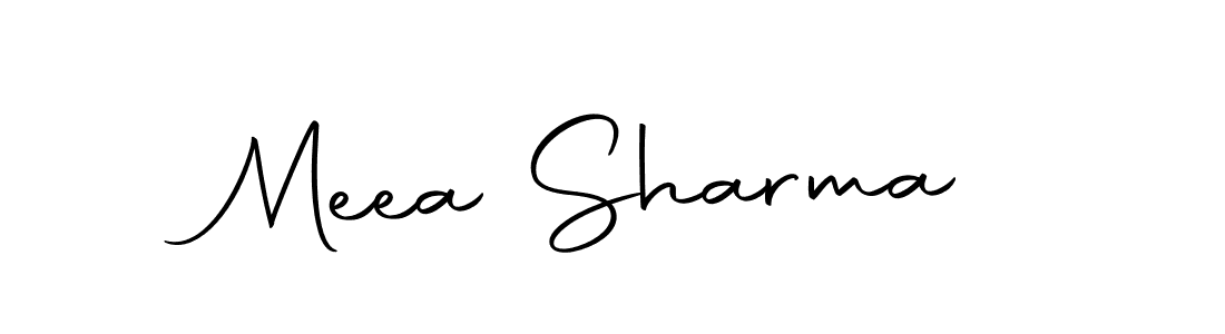 How to make Meea Sharma name signature. Use Autography-DOLnW style for creating short signs online. This is the latest handwritten sign. Meea Sharma signature style 10 images and pictures png