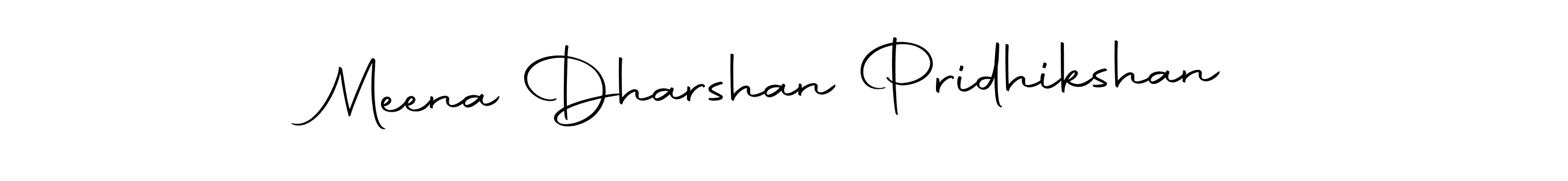 You should practise on your own different ways (Autography-DOLnW) to write your name (Meena Dharshan Pridhikshan) in signature. don't let someone else do it for you. Meena Dharshan Pridhikshan signature style 10 images and pictures png