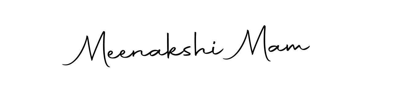 Design your own signature with our free online signature maker. With this signature software, you can create a handwritten (Autography-DOLnW) signature for name Meenakshi Mam. Meenakshi Mam signature style 10 images and pictures png