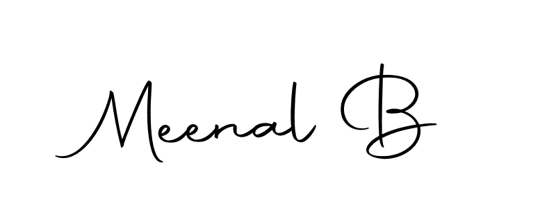 Design your own signature with our free online signature maker. With this signature software, you can create a handwritten (Autography-DOLnW) signature for name Meenal B. Meenal B signature style 10 images and pictures png