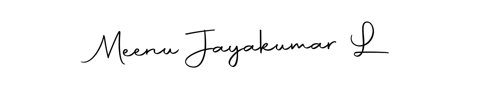 Design your own signature with our free online signature maker. With this signature software, you can create a handwritten (Autography-DOLnW) signature for name Meenu Jayakumar L. Meenu Jayakumar L signature style 10 images and pictures png