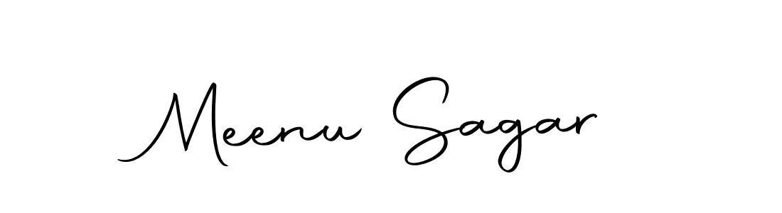 Design your own signature with our free online signature maker. With this signature software, you can create a handwritten (Autography-DOLnW) signature for name Meenu Sagar. Meenu Sagar signature style 10 images and pictures png