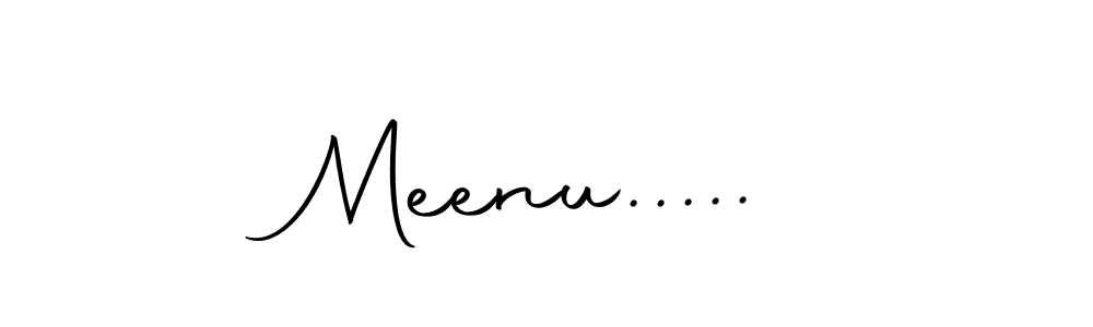 You should practise on your own different ways (Autography-DOLnW) to write your name (Meenu.....) in signature. don't let someone else do it for you. Meenu..... signature style 10 images and pictures png