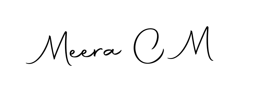 Create a beautiful signature design for name Meera C M. With this signature (Autography-DOLnW) fonts, you can make a handwritten signature for free. Meera C M signature style 10 images and pictures png