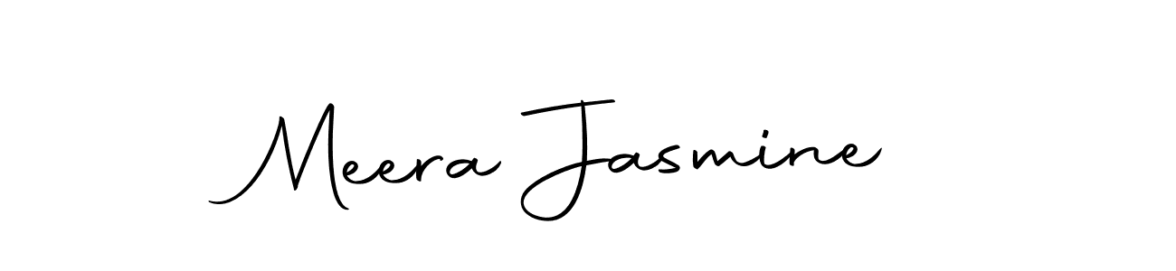 How to make Meera Jasmine name signature. Use Autography-DOLnW style for creating short signs online. This is the latest handwritten sign. Meera Jasmine signature style 10 images and pictures png