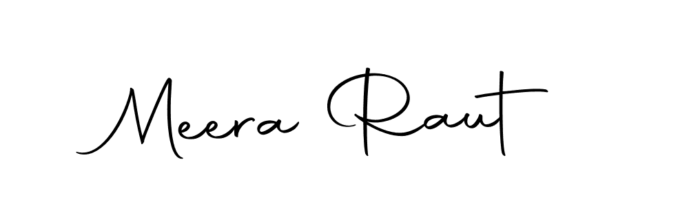 How to make Meera Raut name signature. Use Autography-DOLnW style for creating short signs online. This is the latest handwritten sign. Meera Raut signature style 10 images and pictures png