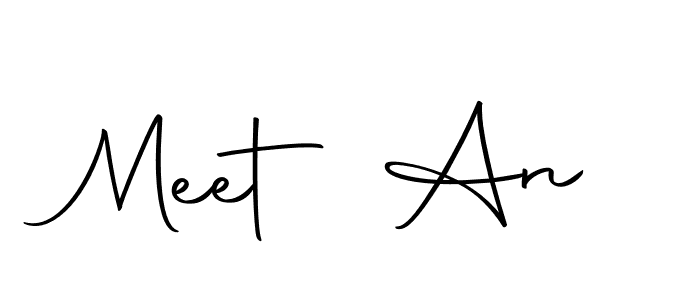 You should practise on your own different ways (Autography-DOLnW) to write your name (Meet An) in signature. don't let someone else do it for you. Meet An signature style 10 images and pictures png