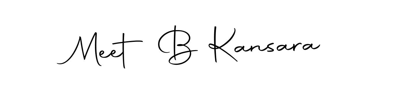 Similarly Autography-DOLnW is the best handwritten signature design. Signature creator online .You can use it as an online autograph creator for name Meet B Kansara. Meet B Kansara signature style 10 images and pictures png