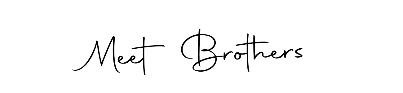 How to make Meet Brothers name signature. Use Autography-DOLnW style for creating short signs online. This is the latest handwritten sign. Meet Brothers signature style 10 images and pictures png