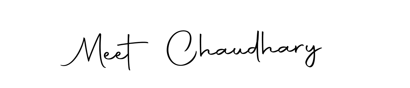 Make a short Meet Chaudhary signature style. Manage your documents anywhere anytime using Autography-DOLnW. Create and add eSignatures, submit forms, share and send files easily. Meet Chaudhary signature style 10 images and pictures png