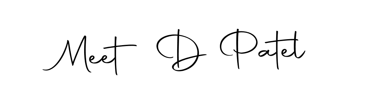 Design your own signature with our free online signature maker. With this signature software, you can create a handwritten (Autography-DOLnW) signature for name Meet D Patel. Meet D Patel signature style 10 images and pictures png