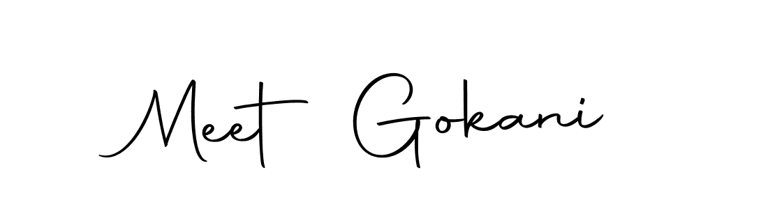 Use a signature maker to create a handwritten signature online. With this signature software, you can design (Autography-DOLnW) your own signature for name Meet Gokani. Meet Gokani signature style 10 images and pictures png