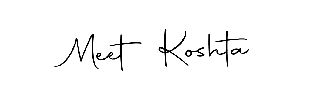 Use a signature maker to create a handwritten signature online. With this signature software, you can design (Autography-DOLnW) your own signature for name Meet Koshta. Meet Koshta signature style 10 images and pictures png