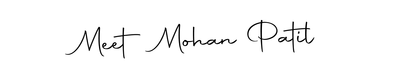 Design your own signature with our free online signature maker. With this signature software, you can create a handwritten (Autography-DOLnW) signature for name Meet Mohan Patil. Meet Mohan Patil signature style 10 images and pictures png