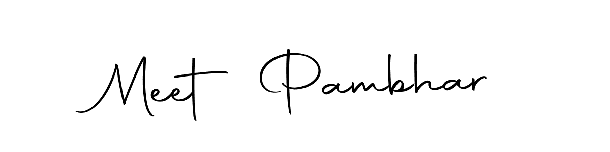 How to make Meet Pambhar signature? Autography-DOLnW is a professional autograph style. Create handwritten signature for Meet Pambhar name. Meet Pambhar signature style 10 images and pictures png