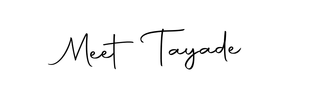 Design your own signature with our free online signature maker. With this signature software, you can create a handwritten (Autography-DOLnW) signature for name Meet Tayade. Meet Tayade signature style 10 images and pictures png