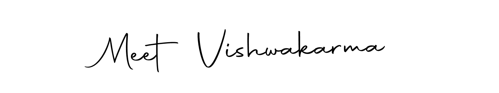 Create a beautiful signature design for name Meet Vishwakarma. With this signature (Autography-DOLnW) fonts, you can make a handwritten signature for free. Meet Vishwakarma signature style 10 images and pictures png