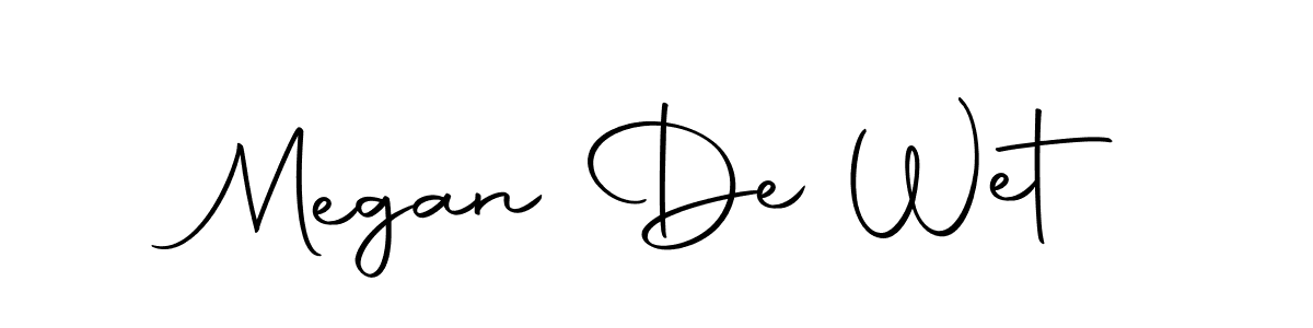 Megan De Wet stylish signature style. Best Handwritten Sign (Autography-DOLnW) for my name. Handwritten Signature Collection Ideas for my name Megan De Wet. Megan De Wet signature style 10 images and pictures png