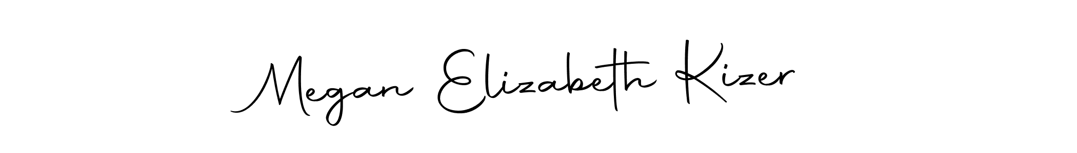 Make a beautiful signature design for name Megan Elizabeth Kizer. With this signature (Autography-DOLnW) style, you can create a handwritten signature for free. Megan Elizabeth Kizer signature style 10 images and pictures png