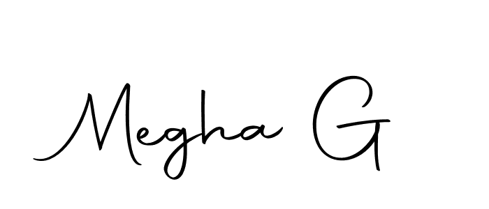 Create a beautiful signature design for name Megha G. With this signature (Autography-DOLnW) fonts, you can make a handwritten signature for free. Megha G signature style 10 images and pictures png