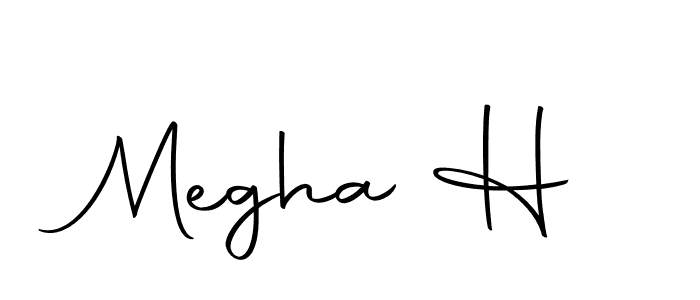 Make a beautiful signature design for name Megha H. Use this online signature maker to create a handwritten signature for free. Megha H signature style 10 images and pictures png