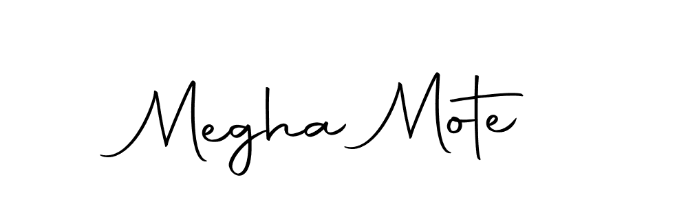 Design your own signature with our free online signature maker. With this signature software, you can create a handwritten (Autography-DOLnW) signature for name Megha Mote. Megha Mote signature style 10 images and pictures png