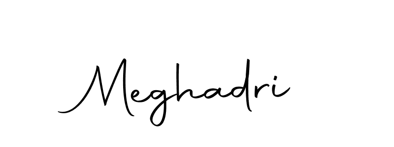 Use a signature maker to create a handwritten signature online. With this signature software, you can design (Autography-DOLnW) your own signature for name Meghadri. Meghadri signature style 10 images and pictures png