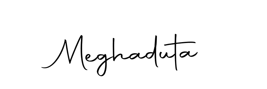 Make a beautiful signature design for name Meghaduta. With this signature (Autography-DOLnW) style, you can create a handwritten signature for free. Meghaduta signature style 10 images and pictures png