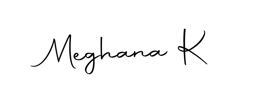 You should practise on your own different ways (Autography-DOLnW) to write your name (Meghana K) in signature. don't let someone else do it for you. Meghana K signature style 10 images and pictures png