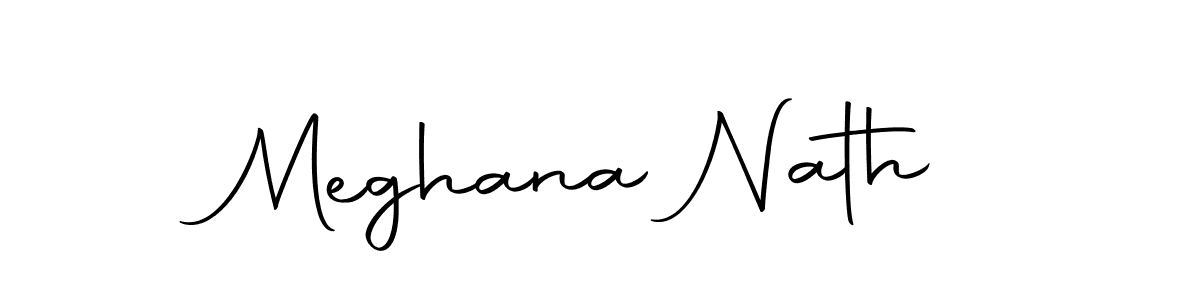 Design your own signature with our free online signature maker. With this signature software, you can create a handwritten (Autography-DOLnW) signature for name Meghana Nath. Meghana Nath signature style 10 images and pictures png