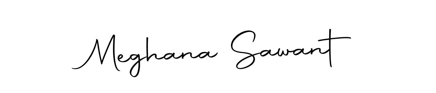 How to make Meghana Sawant name signature. Use Autography-DOLnW style for creating short signs online. This is the latest handwritten sign. Meghana Sawant signature style 10 images and pictures png