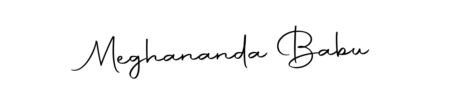 You should practise on your own different ways (Autography-DOLnW) to write your name (Meghananda Babu) in signature. don't let someone else do it for you. Meghananda Babu signature style 10 images and pictures png